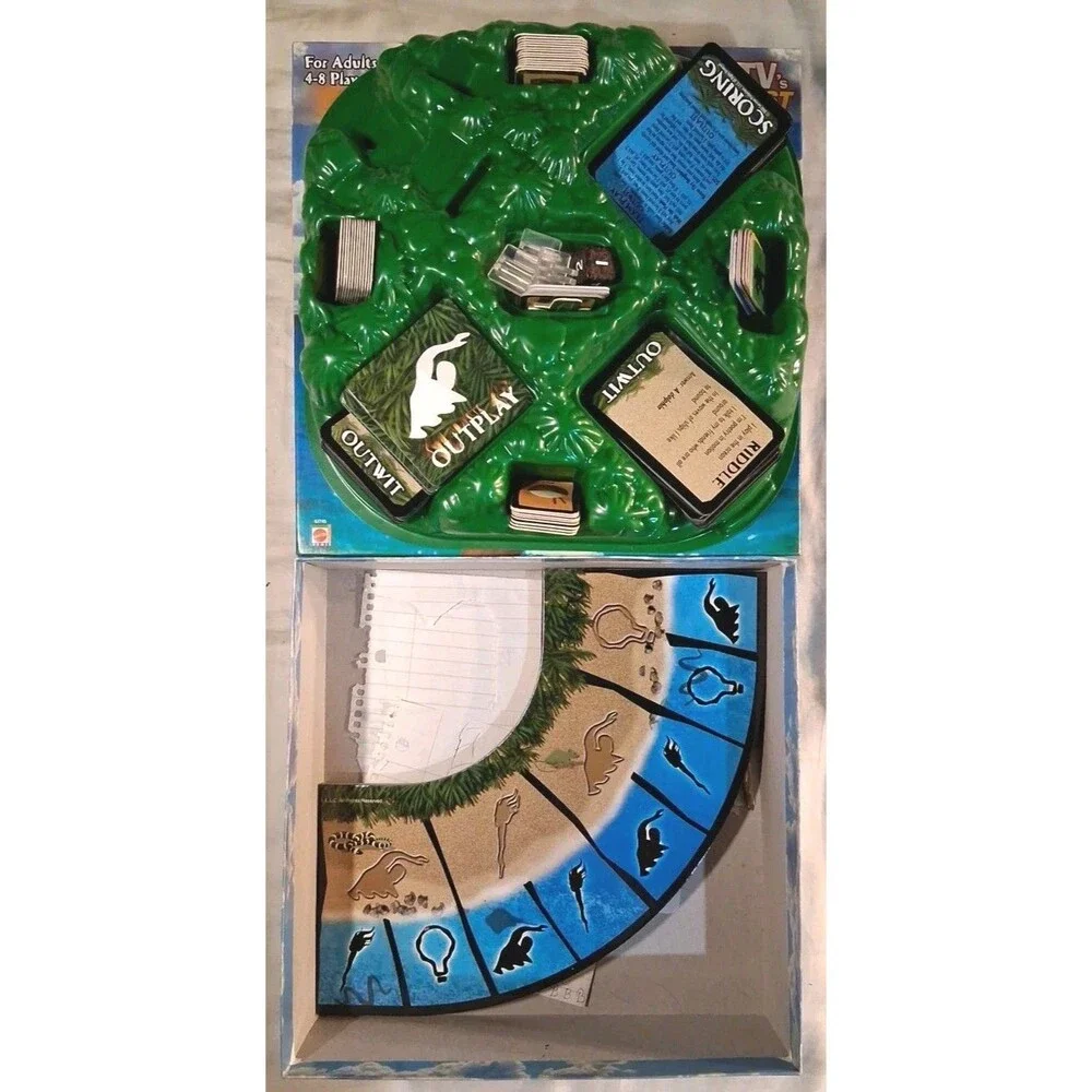 Survivor Board Game Outwit Outplay Outlast TV Show CBS Mattel COMPLETE